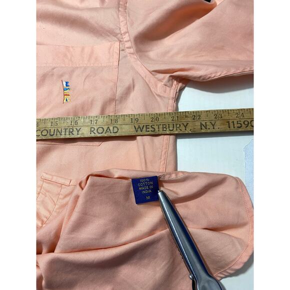 PUSSERS Orange Button-Up Shirt – Size M – Flip Cuff Detail - Picture 4 of 11